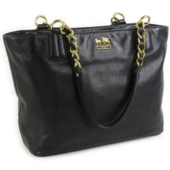 Coach Handbags - Euc Coach Madison Black Leather Y2k Shoulder Bag Tote